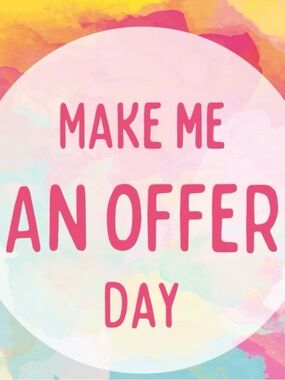 Make Me An Offer Day Graphic Print - Pink Text